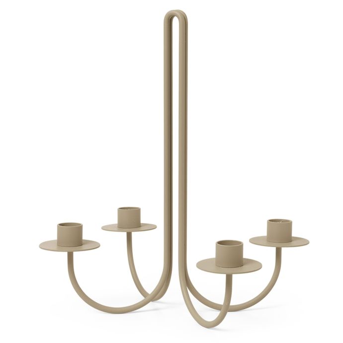 ferm LIVING / Kovový adventní svícen Sway Candelabra Cashmere