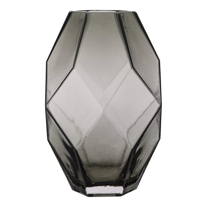 Bloomingville / Sklenená váza Geometric Grey