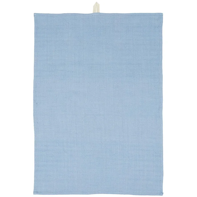 IB LAURSEN / Bavlnená utierka Blue Woven 50×70 cm