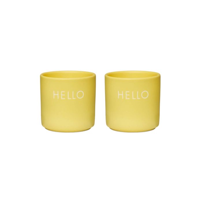DESIGN LETTERS / Porcelánový stojanček na vajce Yellow - set 2 ks