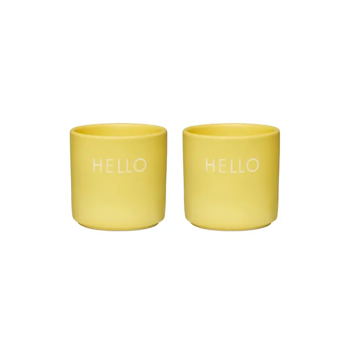 DESIGN LETTERS / Porcelánový stojánek na vejce Yellow – set 2 ks