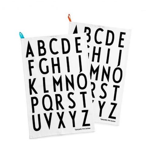 DESIGN LETTERS / Kuchyňská utěrka Letters - white