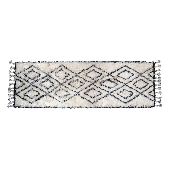 HK living / Berberský vlněný koberec Diamond 80x250 cm