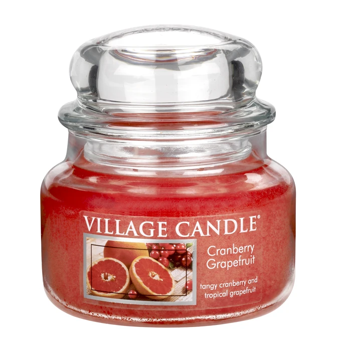 VILLAGE CANDLE / Svíčka ve skle Cranberry Grapefruit - malá