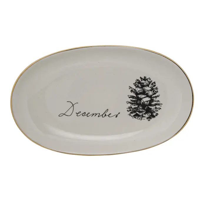 Bloomingville / Oválny tanier Maria 21,5 cm