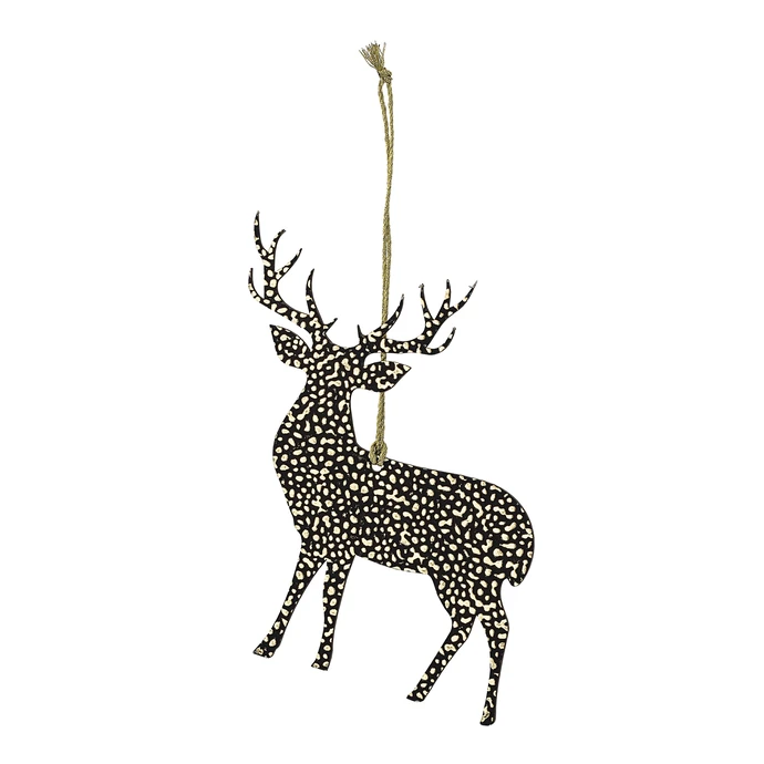 Bloomingville / Závesná dekorácia Deer Paper Gold/Black