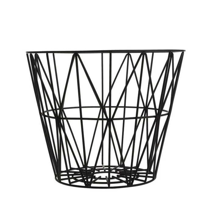 Ferm Living / Drátěný koš Black - small