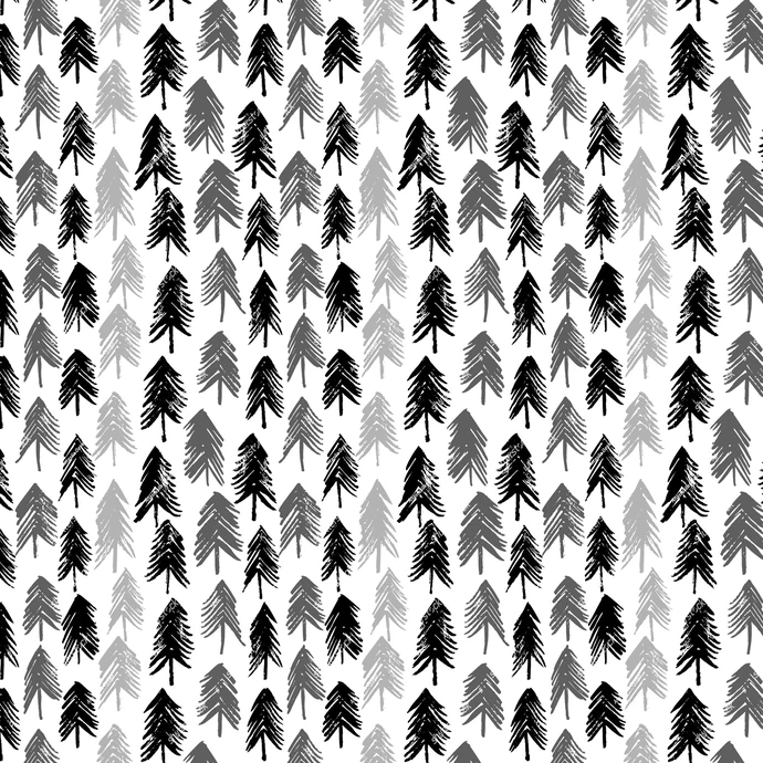 TAFELGUT / Balicí papír Black Trees - 2 listy