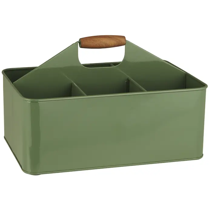 Ib Laursen / Plechový úložný box s priehradkami Green