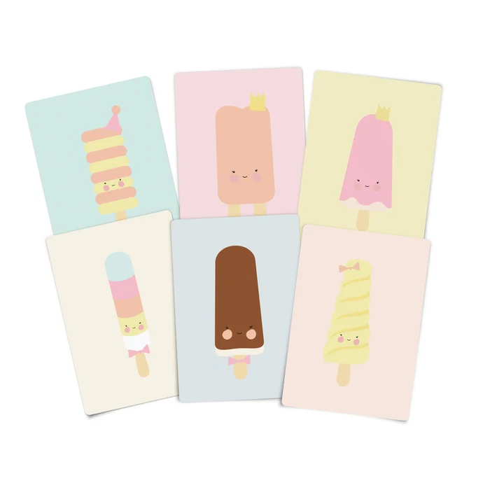 EEF lillemor / Set pozvánkových kartičiek s obálkou Ice Cream