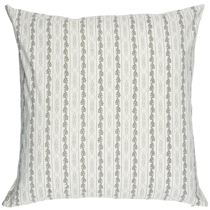 Ib Laursen / Bavlnená obliečka na vankúš White/Beige/Green 50 x 50 cm