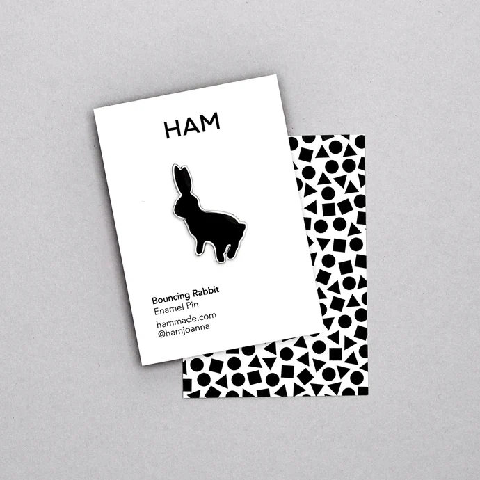 HAM / Kovový odznak s králíkem Bouncing Rabbit
