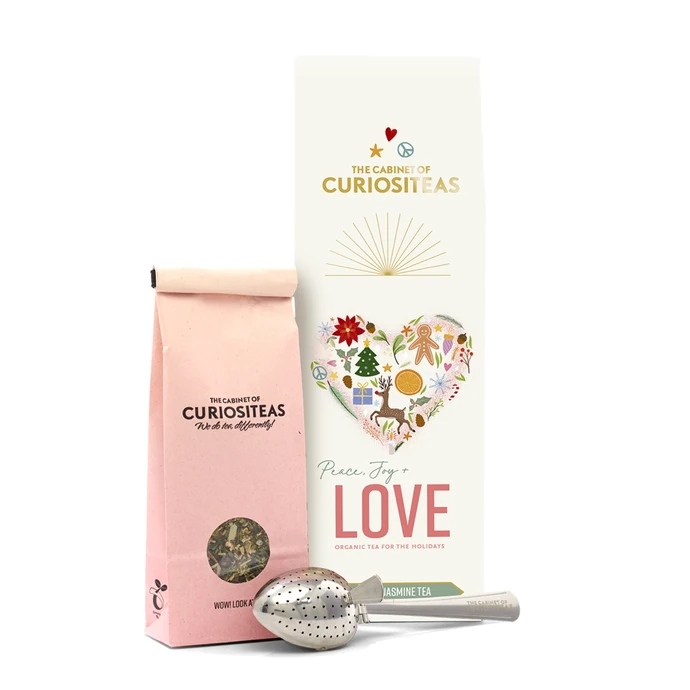 The Cabinet of CURIOSITEAS / Vánoční jasmínový čaj Love Organic 70 g + sítko