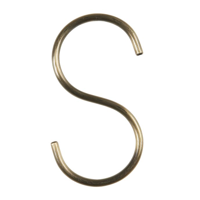 IB LAURSEN / Kovový háček S-hook Antique Brass 13 cm