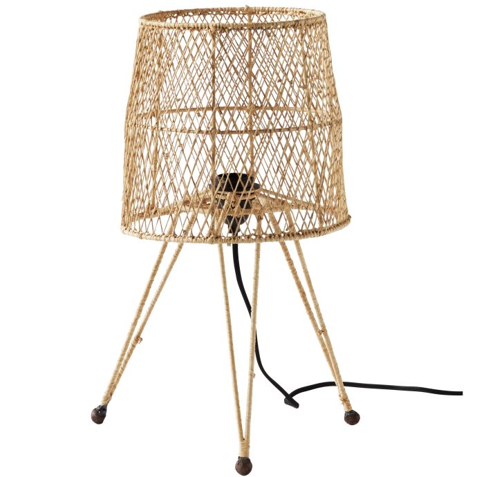 Tine K Home / Stolná lampa Iron Raffia Nature