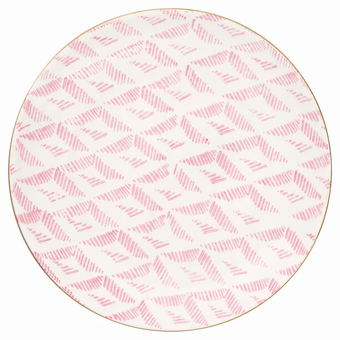 GREEN GATE / Porcelánový talíř Kassandra pale pink 20,5 cm