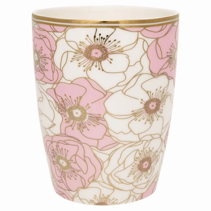 GREEN GATE / Latte cup Flori pale pink 350ml