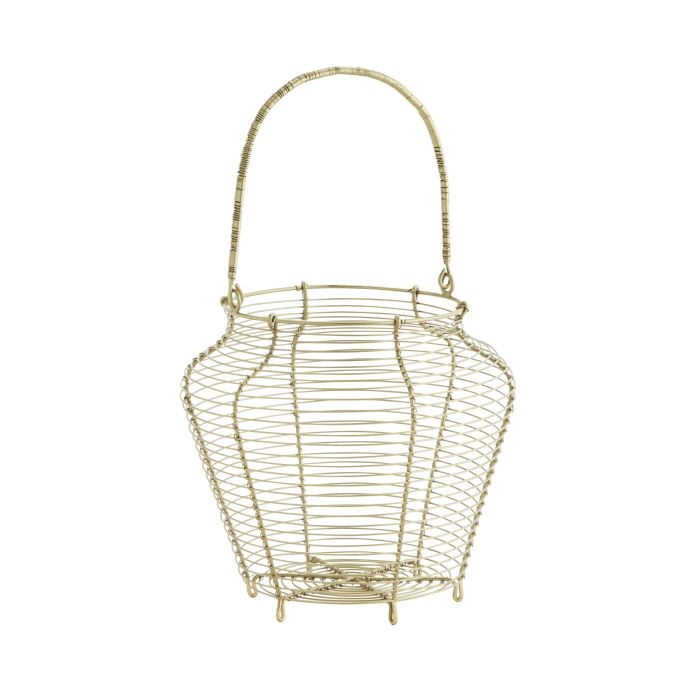 MADAM STOLTZ / Kovový košík Brass