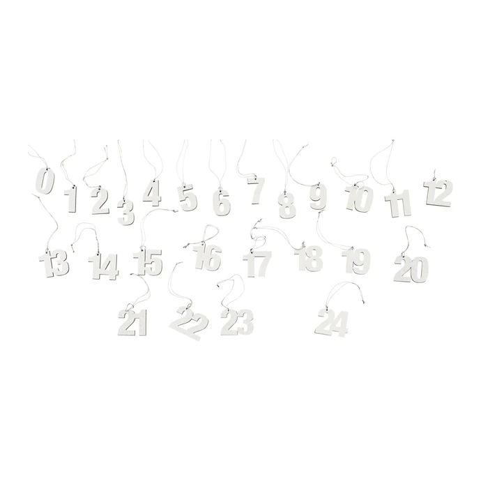 MONOGRAPH / Adventné štítky s číslami Silver - 24ks