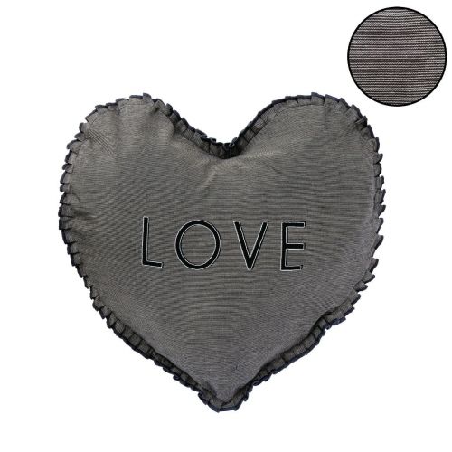 Bastion Collections / Bavlněný polštář ve tvaru srdce Love