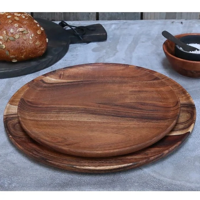 Chic Antique / Servírovací talíř Laon Accacia Wood 25 cm