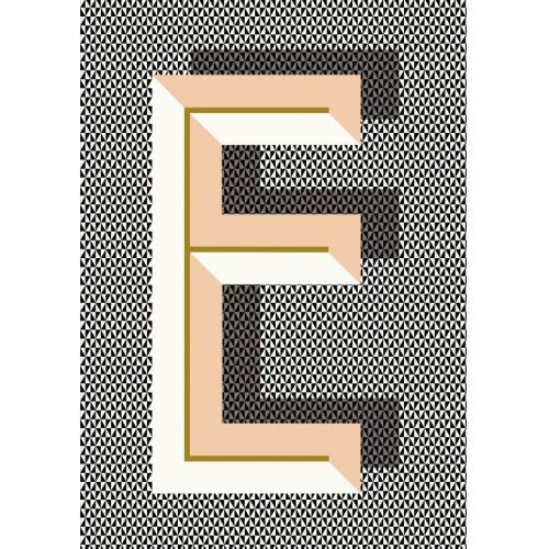 ferm LIVING / Nástěnný obrázek s písmenem E