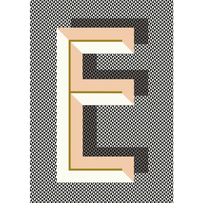 Ferm Living / Nástěnný obrázek s písmenem E