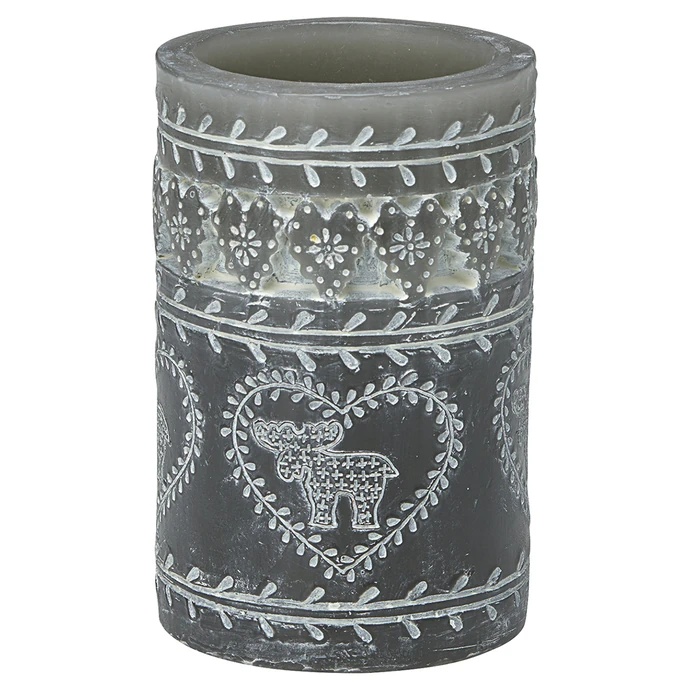 GREEN GATE / Sviečka Pillar dusty grey 12 cm