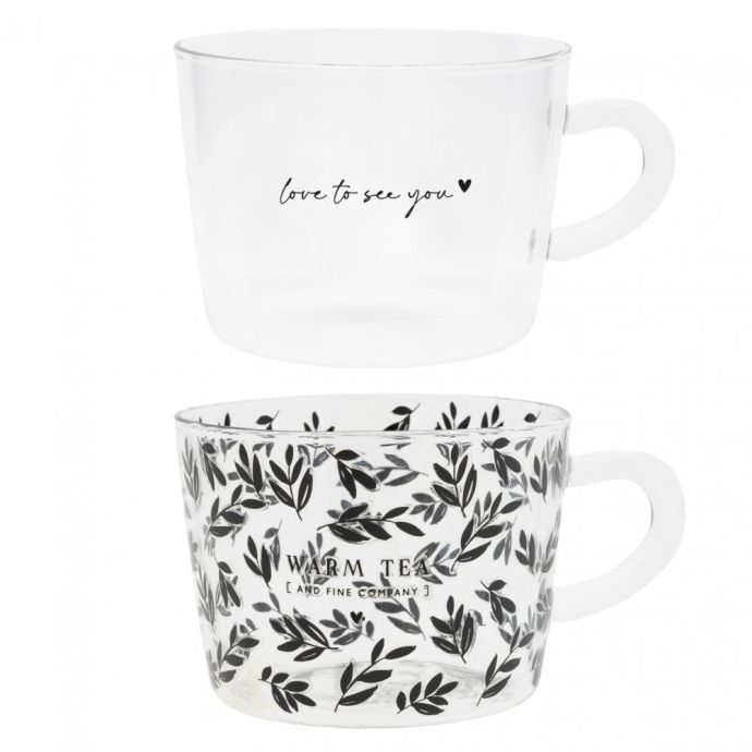 Bastion Collections / Sklenený hrnček Warm Tea/Love 300 ml