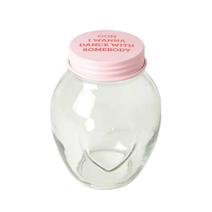 rice / Sklenená dóza s vekom Soft Pink 1,8 l