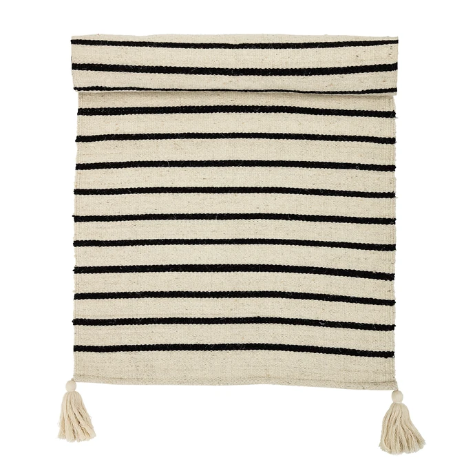 Bloomingville / Bavlnený koberec Black Stripe 70x240 cm