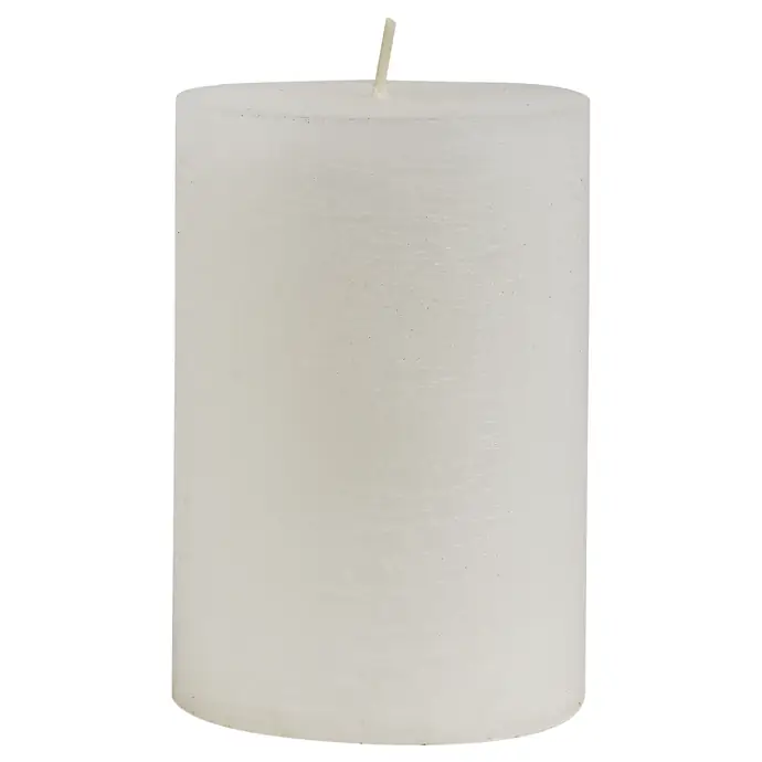 IB LAURSEN / Okrúhla sviečka Rustic White 10 cm