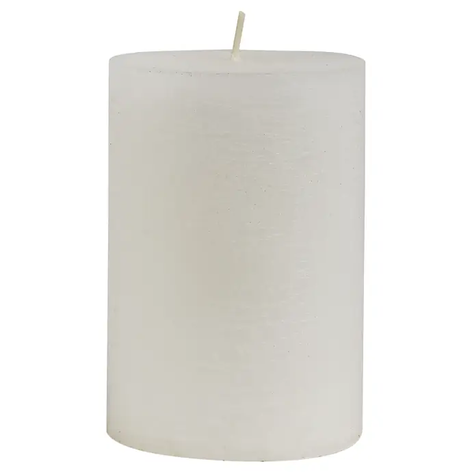 Ib Laursen / Okrúhla sviečka Rustic White 10 cm