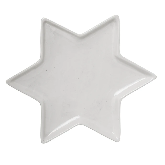 Bloomingville / Keramický tácek ve tvaru hvězdy White