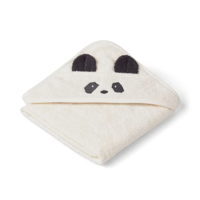 LIEWOOD / Detská osuška s kapucňou Albert Panda Creme de la creme