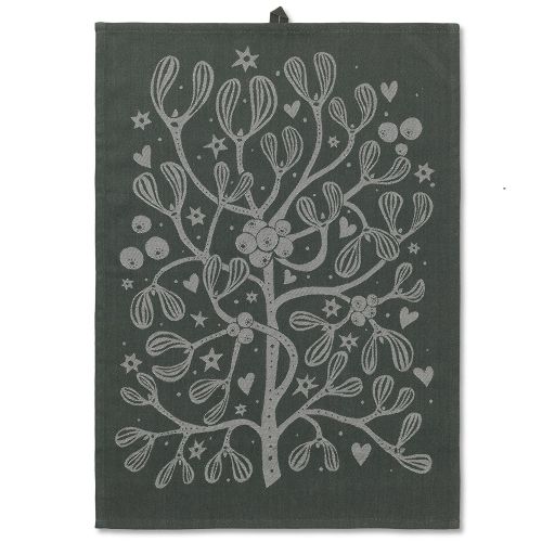 ferm LIVING / Utěrka z organické bavlny Mistletoe Dark Green