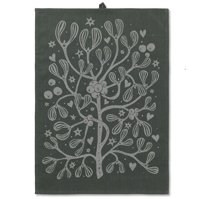 Ferm Living / Utierka z organickej bavlny Mistletoe Dark Green