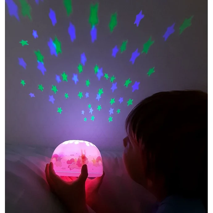 A Little Lovely Company / Dětská LED lampička s projektorem noční oblohy Unicorn