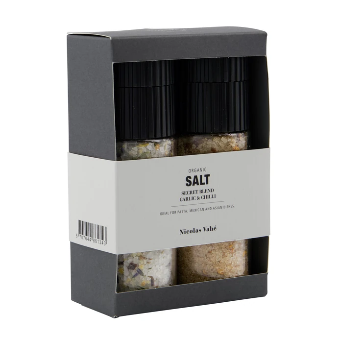 Nicolas Vahé / Dárková sada solí Nicolas Vahé – Secret blend & Garlic Chilli