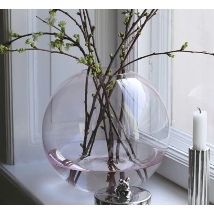 COOEE Design / Kulatá skleněná váza Ball Glass Pink 25cm