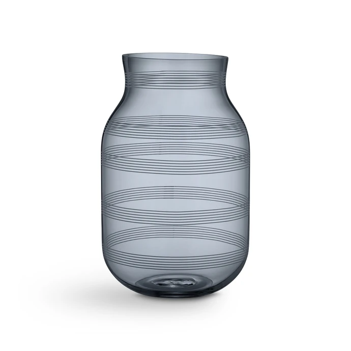 KÄHLER / Skleněná váza Omaggio Steel Blue 28 cm