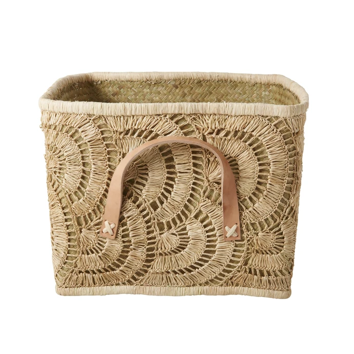 rice / Slaměný košík Crochet Natural