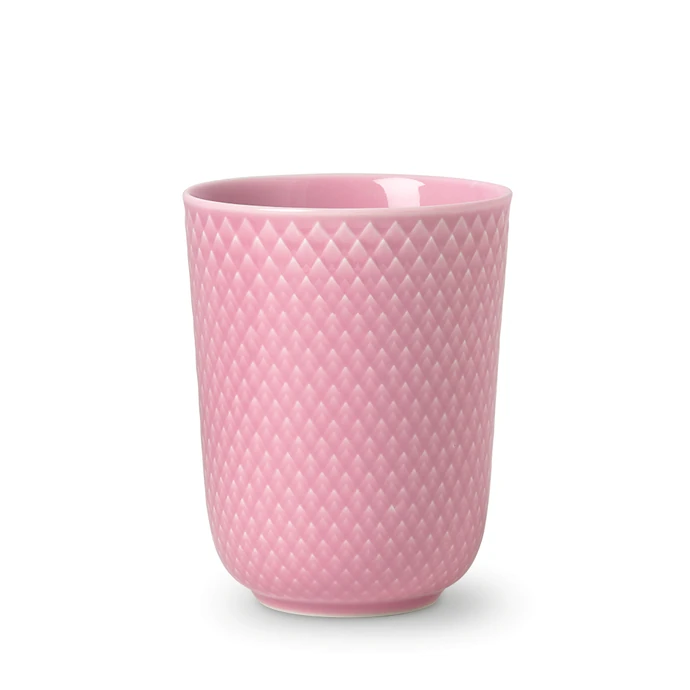 LYNGBY / Porcelánový latte cup Rhombe Pink - 330 ml