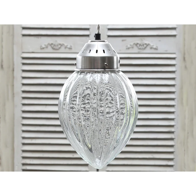 Chic Antique / Závesná lampa Glass Silver