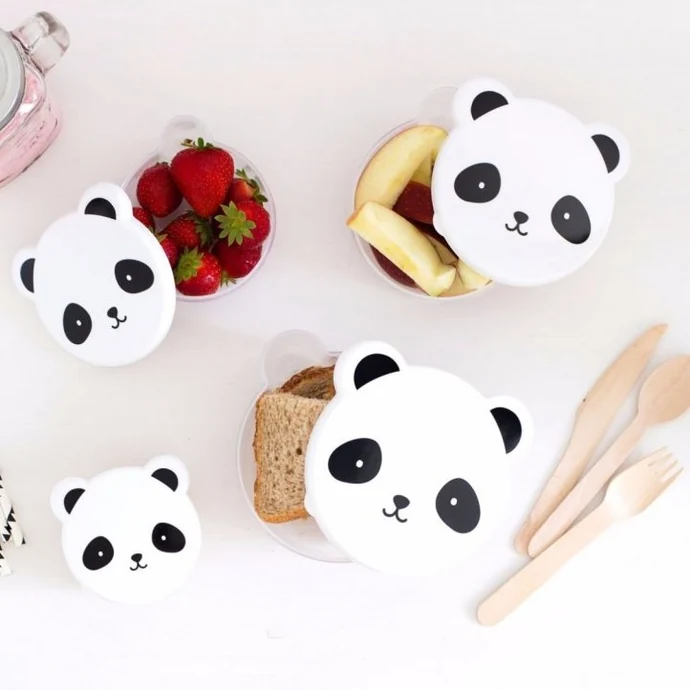 A Little Lovely Company / Detské úložné dózy Panda set 4 kusov