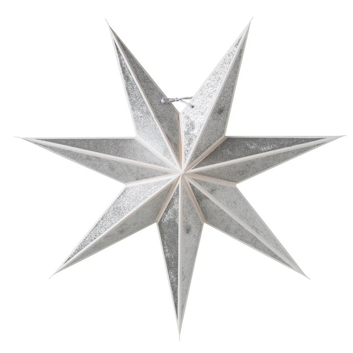 watt & VEKE / Závesná svietiaca hviezda Kristall Silver 60 cm