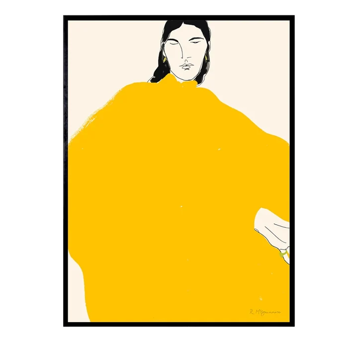 THE POSTER CLUB / Autorský plagát Yellow Dress by Rosie McGuinness 50 x 70 cm