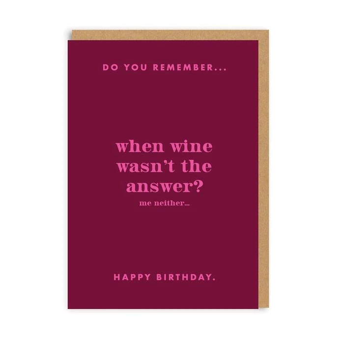 Ohh Deer / Přání k narozeninám Do You Remember Wine?