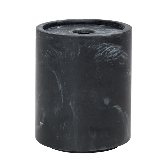 Ferm Living / Dóza na vatové tyčinky Mist Charcoal