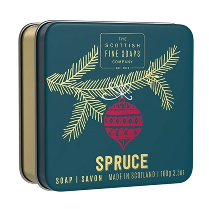 SCOTTISH FINE SOAPS / Vianočné mydlo v krabičke Spruce 100g